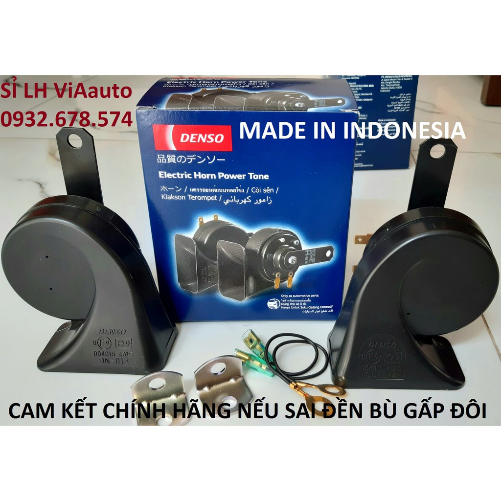 CẶP kèn sò Denso chính hãng TẶNG KÈM 2 JACK + 2 PÁT - Made in Indonesia