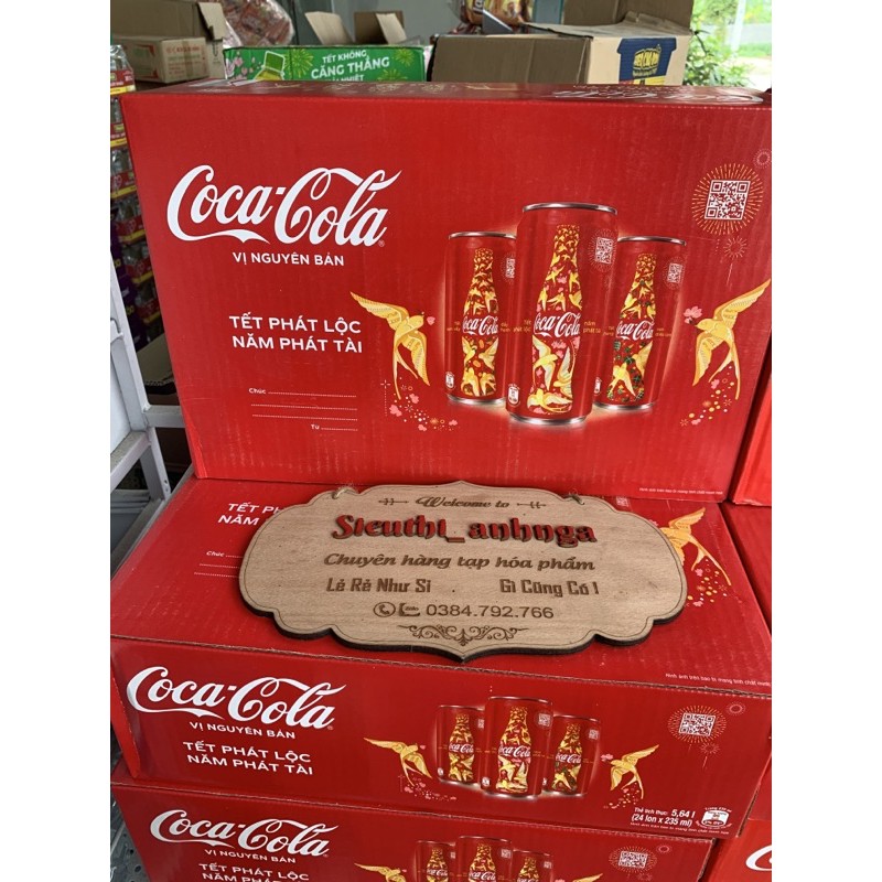 Thùng Coca-Cola Vị Nguyên Bản 24 non x 235ml ( Bọc chống sốc )