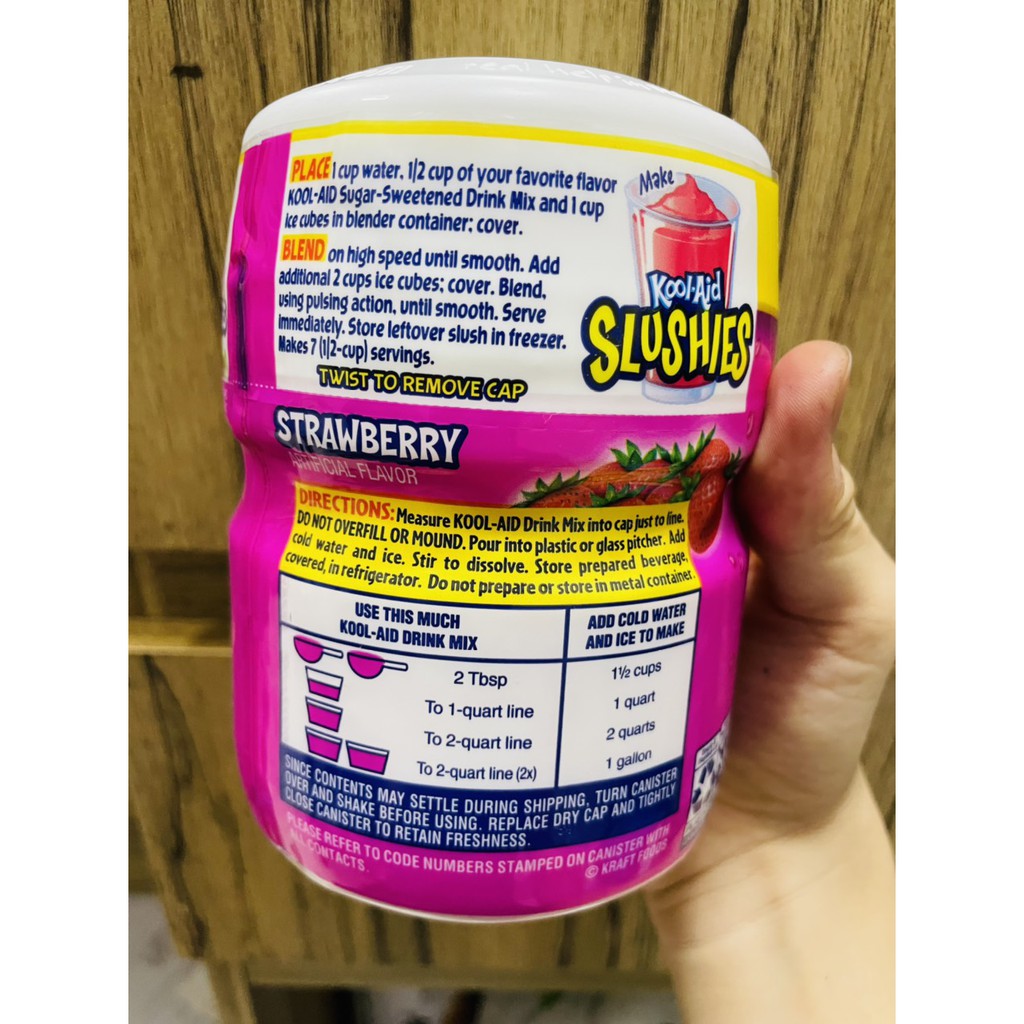 Bột trái cây Kool Aid Dâu/Cherry/Nho 538gram - Mỹ