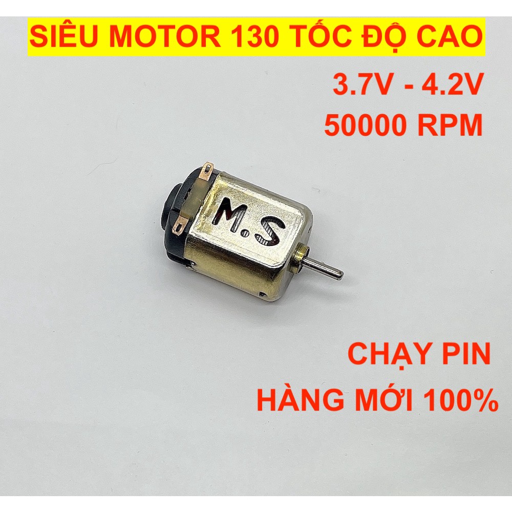 Siêu motor 130 tốc độ cực cao 50000 RPM điện áp 3.7V dùng pin RC cho xe mô hình - LK0383