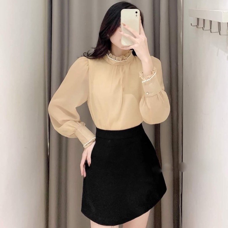 Chân váy chữ a chân váy ngắn phong cách trẻ trung có quần lót trong