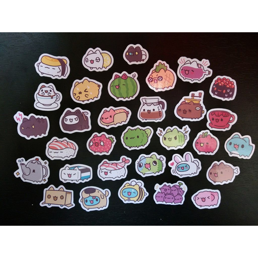 [SET 3] Bộ 32 sticker hoạt hình Capoo Bugcat đáng yêu cos nhiều hình khác nhau - LLD099 (Ảnh thật tự chụp)