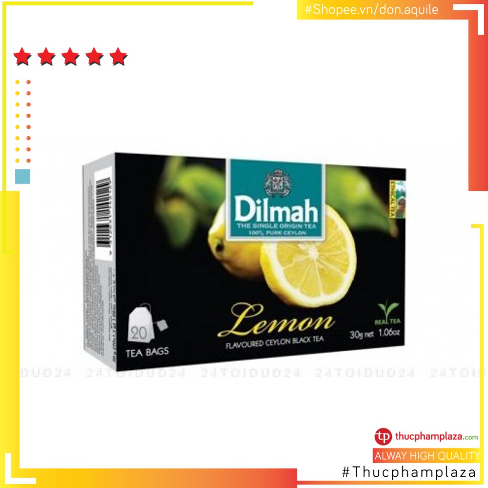 Trà vị chanh hiệu Dilmah hộp 30g 40g 20 túi lọc