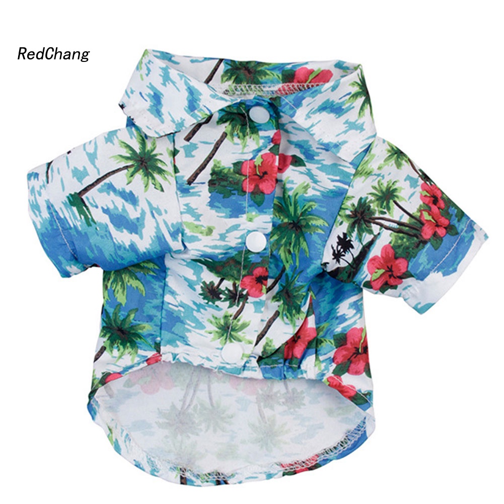 Áo Sơ Mi In Hình Cây Dừa / Quả Dứa Phong Cách Hawaii Cho Cún Cưng
