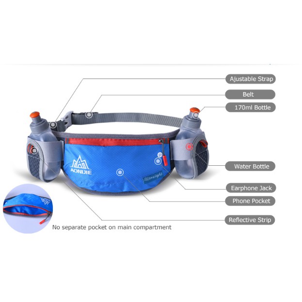 Đai chạy bộ 2 bình nước Aonijie E882