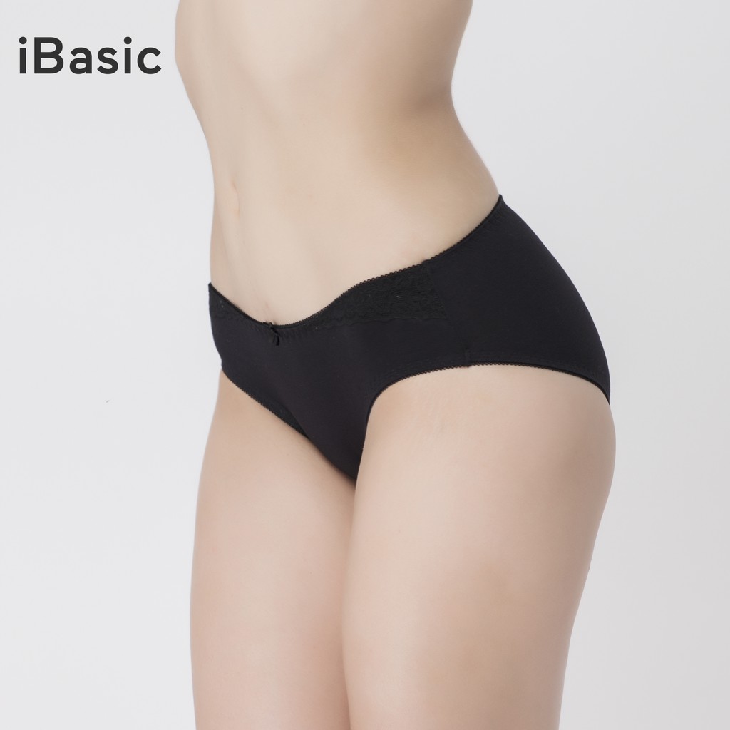 [Mã FASHIONMALLT4 giảm 15% đơn 150k] Quần lót nữ bikini phối ren iBasic PANW023