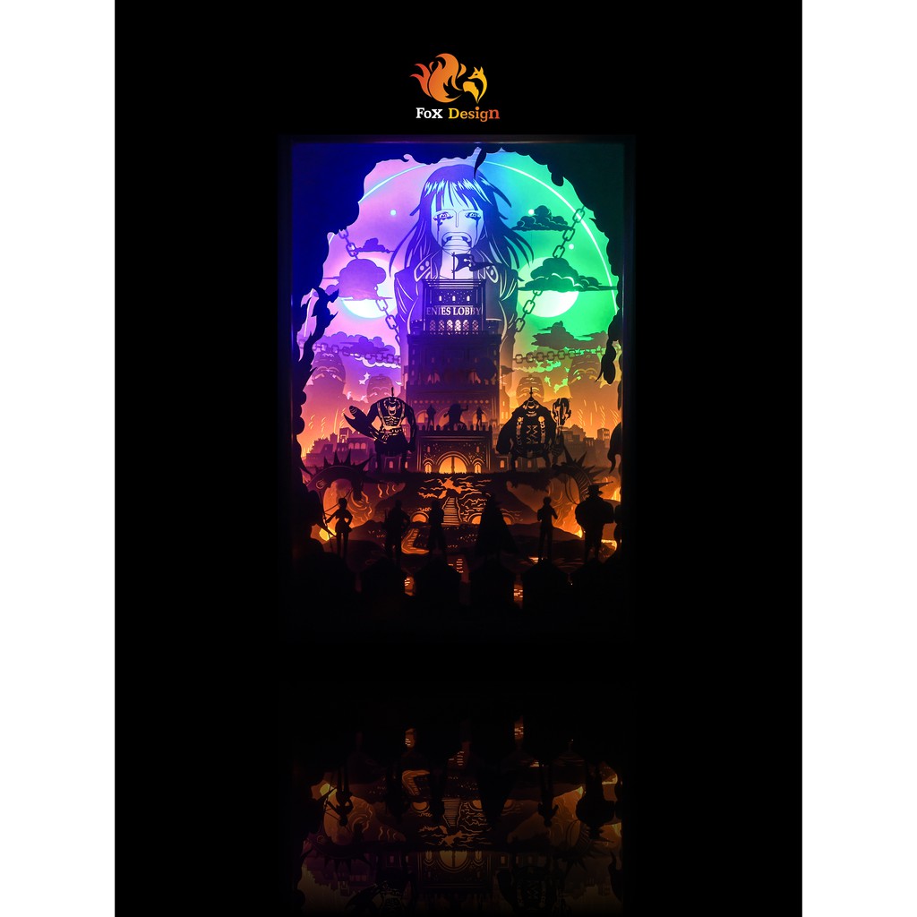 Đèn giấy nghệ thuật - One piece lightbox - Enies Lobby
