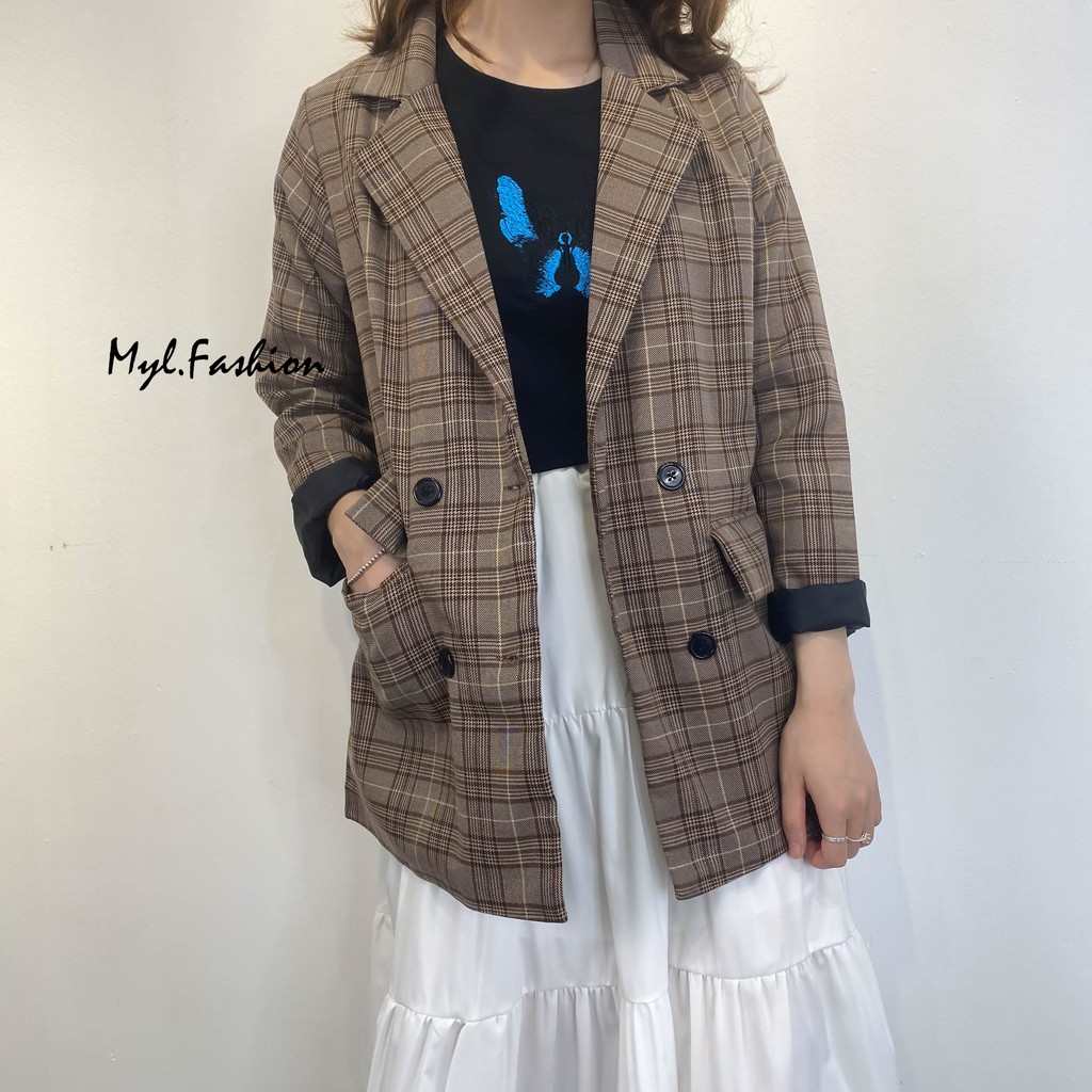 Áo khoác vest blazer trơn phong cách Hàn Quốc myl.fashion | BigBuy360 - bigbuy360.vn