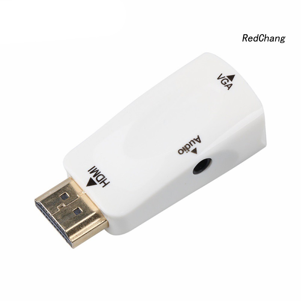 Đầu chuyển đổi HDMI sang VGA HD 1080p có cổng âm thanh dành cho PC / Laptop