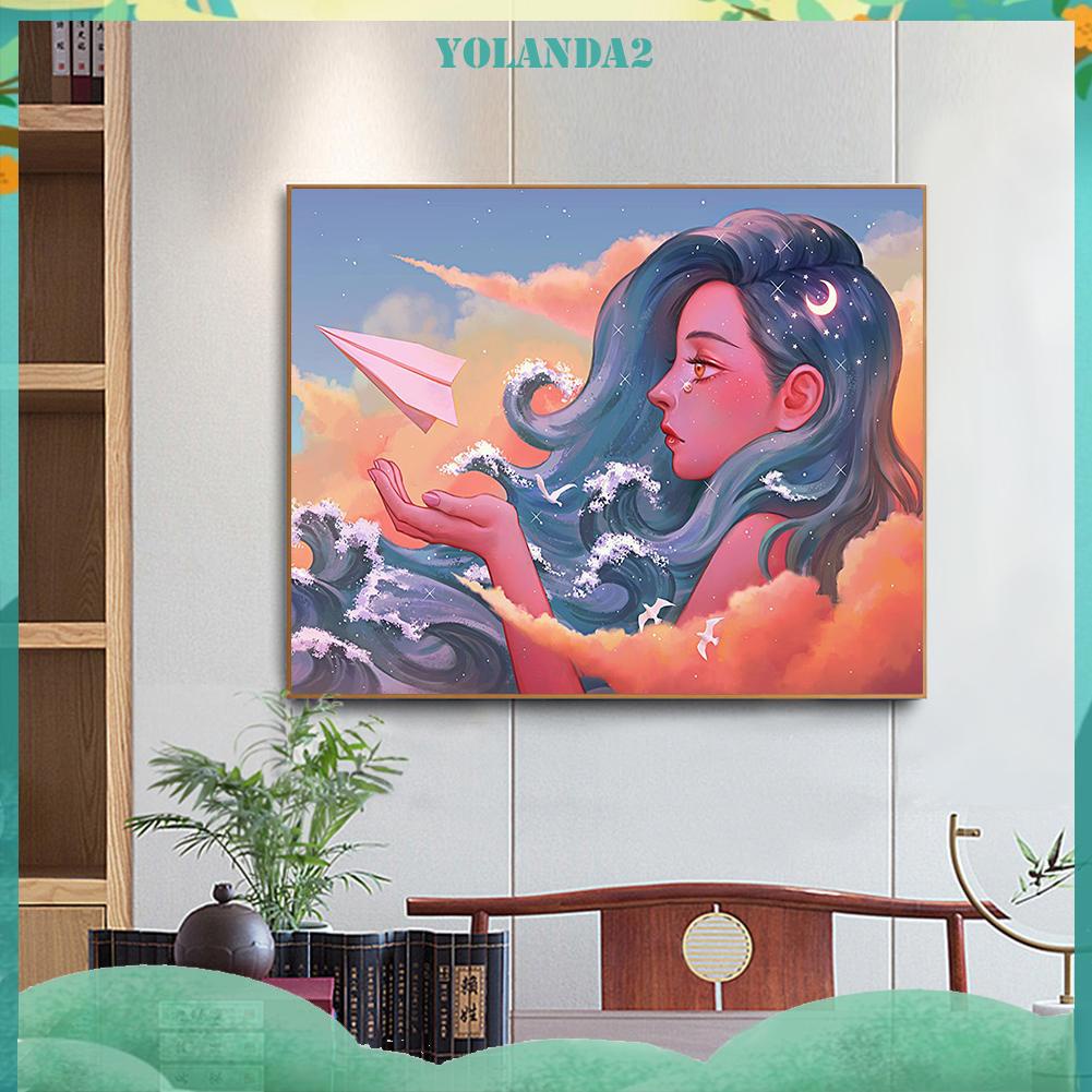 Tranh Thêu Chữ Thập DIY 11CT Hình Cô Gái Xinh Đẹp