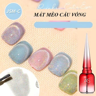 Sơn mắt mèo kim cương sơn gel AS tone màu vàng tone màu bạc và cầu vồng  mã JSM 15ml
