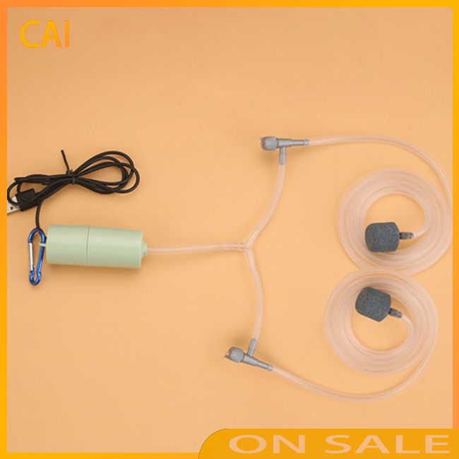 Máy Nén Khí Oxy Mini Siêu Êm Sạc Usb Tiện Dụng Cho Bể Cá