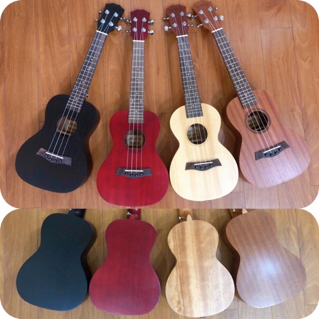 Đàn ukulele concert gỗ mộc size 23 tặng phụ kiện chất lượng