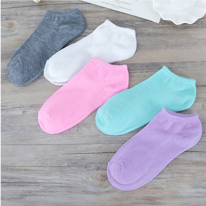 Nữ vớ bông màu vớ mắt cá chân