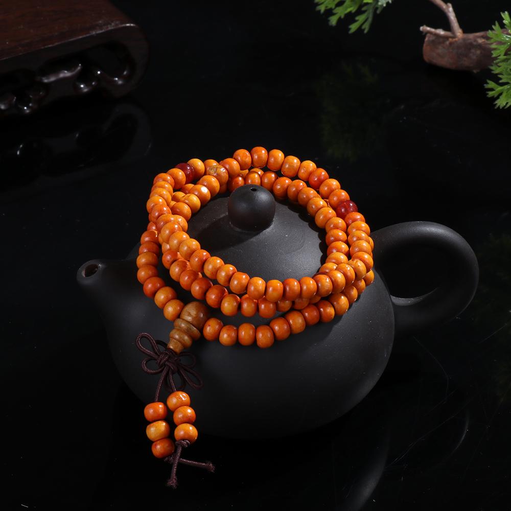 BANANA New Prayer Bead Bangle 6mm Bead Buddhist Buddha Natural Sandalwood Bracelet Women Gift Men Prayer Bead Vintage Style Meditation Wood