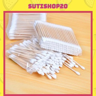 Bông Tăm Giá Rẻ ❤️💖𝑭𝑹𝑬𝑬𝑺𝑯𝑰𝑷 💖❤️ Bông Tăm Tre  100 Cây/Gói Nhỏ Gọn Vô Cùng Tiện Lợi