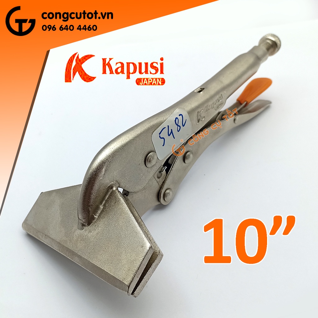 Kìm chết mỏ dẹt 10inch 250mm Kapusi K-8273