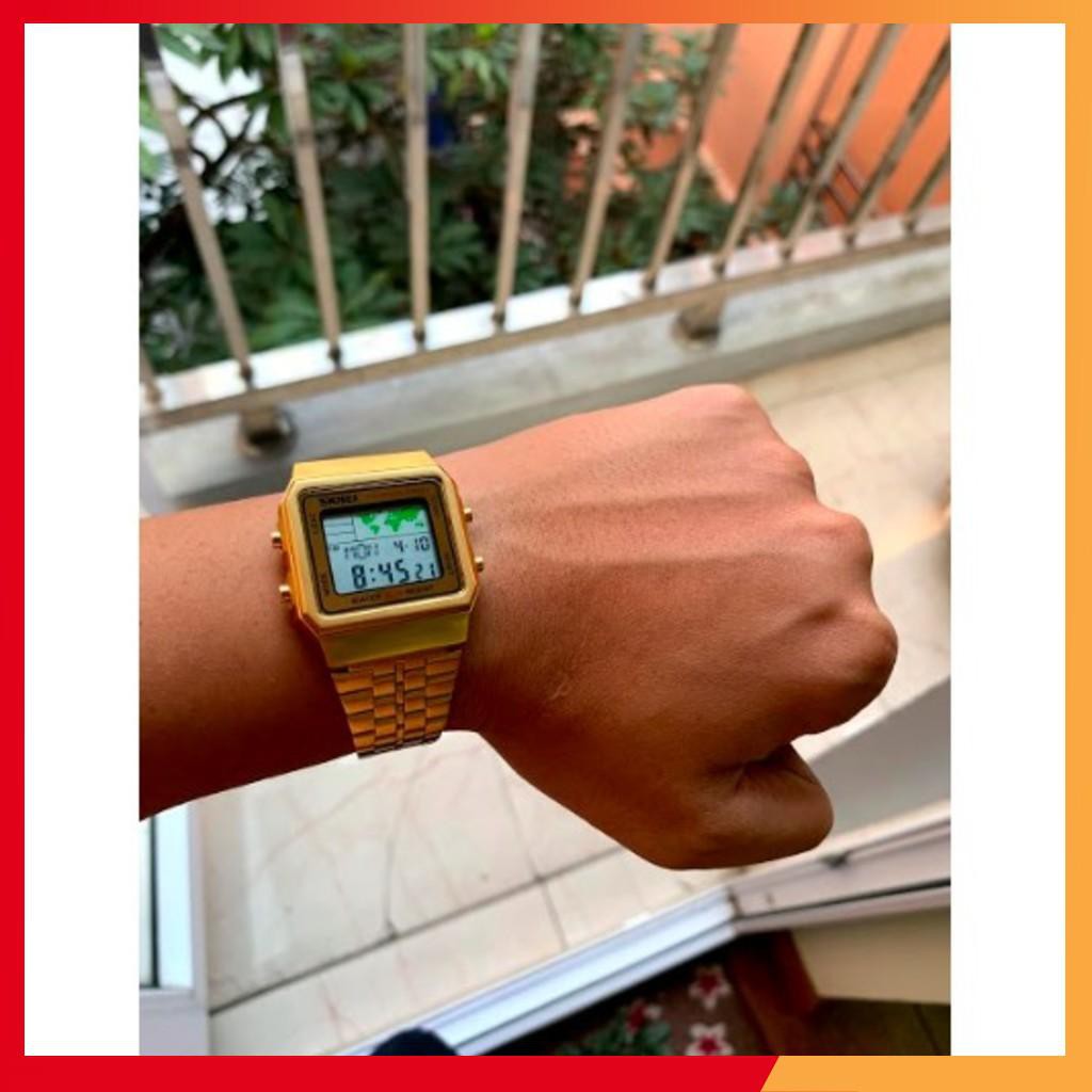 Đồng Hồ ♥️FREESHIP♥️ Model Nam Nữ SKMEI 1338 World Time 36 Giờ Thành Phố Chống Nước Khủng