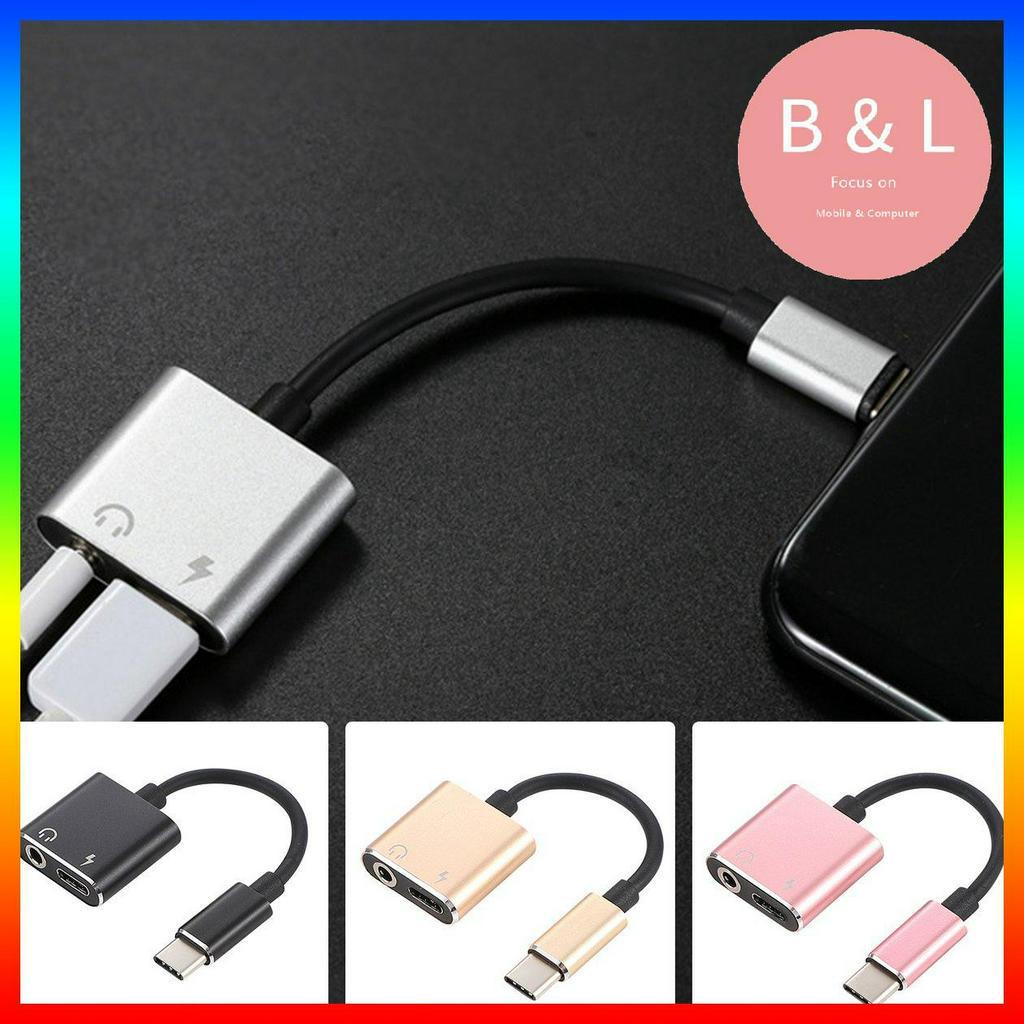 Cáp chuyển đổi Usb Type C sang giắc cắm 3.5mm 2 trong 1