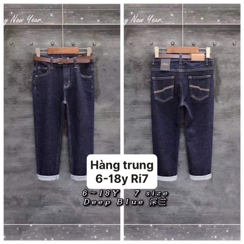 Quần Jeans Bé Trai Hoạ Tiết THE HOUSE KIDS Viền Vàng