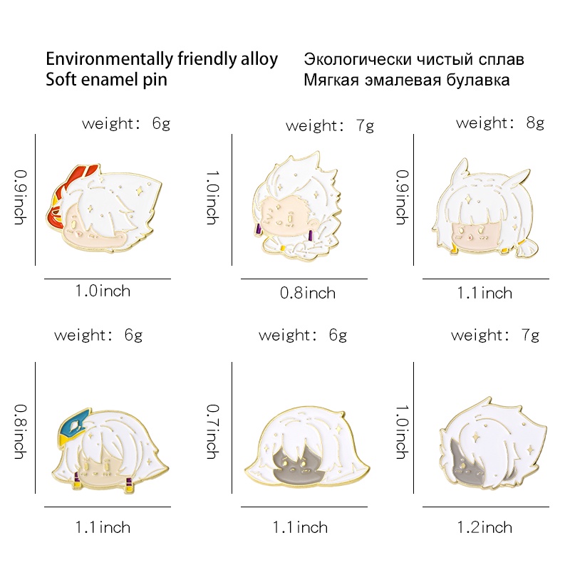 Ghim Cài Áo Hình Nhân Vật Game Anime Dễ Thương Dành Cho Học Sinh