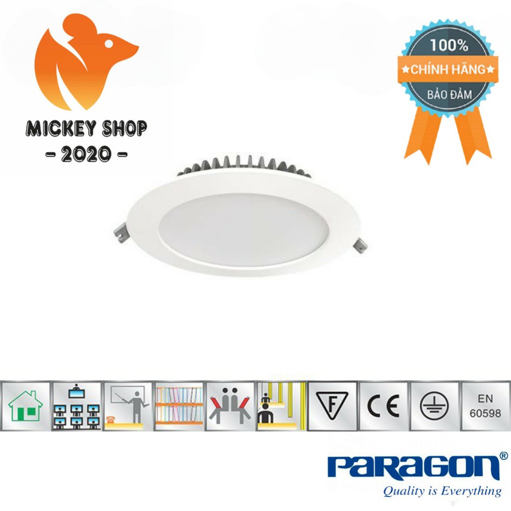 [ BH 24T ] Đèn LED Paragon Downlight Âm Trần (PRDYY Series) - 5W/ 7W/ 9W/ 12W/ 20W - Hàng Chính Hãng