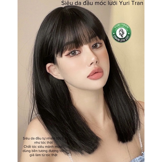 SIÊU DA ĐẦU MÁI THƯA CHẤT TÓC MƯỢT NHƯ TÓC THẬT - DÙNG NHIỆT VÔ TƯ - TẶNG KÈM LƯỚI TRÙM XỊN