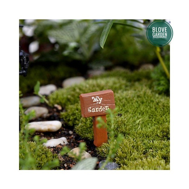 Tiêu cảnh mini Bảng hiệu vườn - làm phụ kiện trang trí chậu cây Terrarium, sen đá, xương rồng, gắn tag trang trí