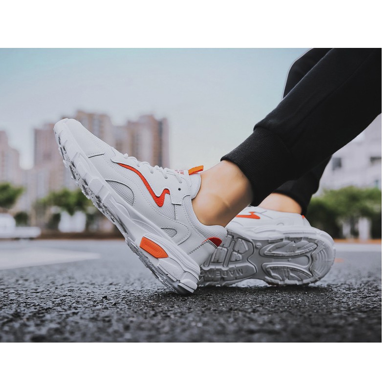 Giày thể thao nam đế cao - Giày Sneakers Nam Spiso Ts57 Trắng