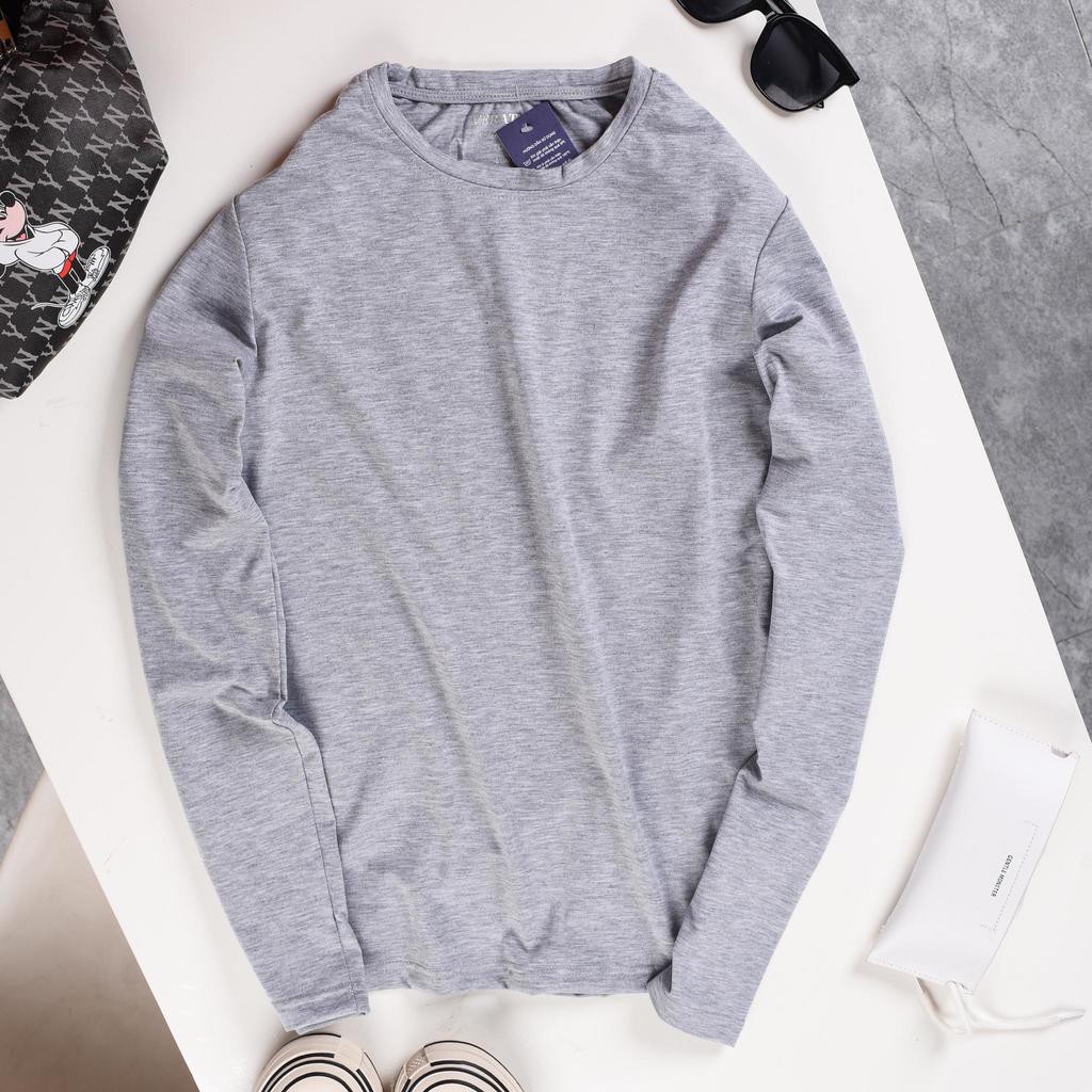 Áo thun dài tay nam giữ nhiệt thu đông đẹp cổ tròn chất cotton co giãn mặc tập gym, đi chơi, đi làm | BigBuy360 - bigbuy360.vn