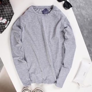 Áo thun nam dài tay giữ nhiệt chất cotton 100% cao cấp co giãn 4 chiều cổ tròn trẻ trung mặc thu đông