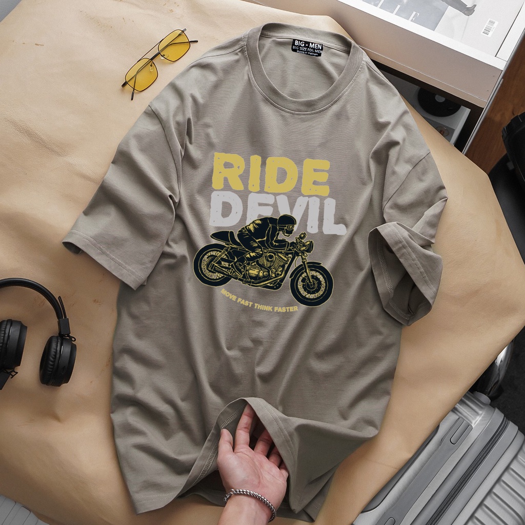 [bigsize] Áo thun cotton unisex bigsize nam nữ in xe chữ 50-140kg