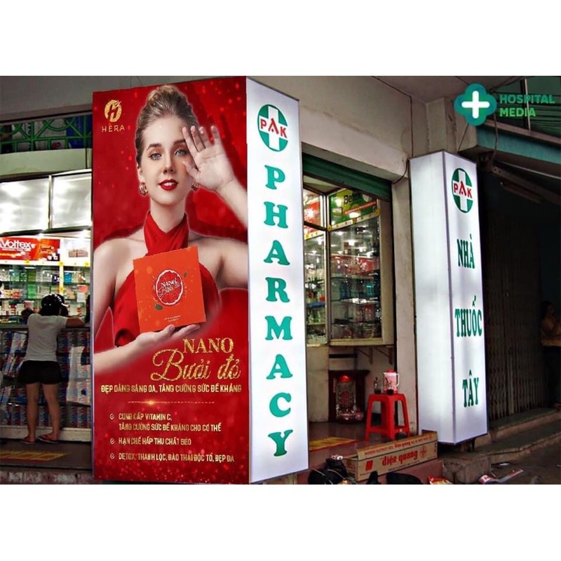 NƯỚC ÉP BƯỞI ĐỎ NANO CHUẨN CÔNG TY HERA ĐẸP DA GIỮ DÁNG