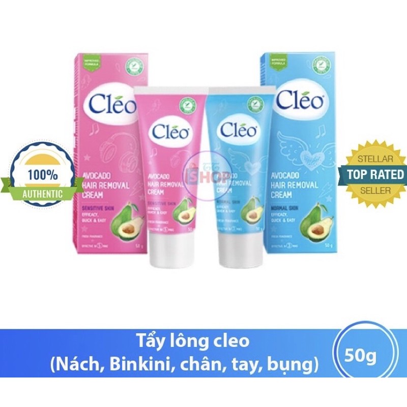 50g) KEM BƠ TẨY LÔNG VÀ GEL MÁT DA CLEO CHO DA THƯỜNG VÀ DA NHẠY CẢM CHÍNH HÃNG CTY