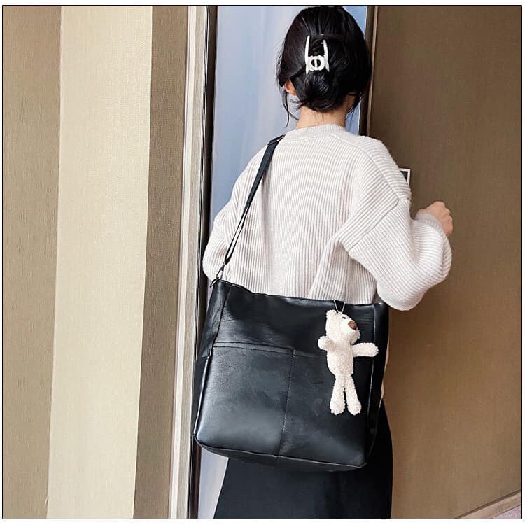 [CÓ ẢNH THẬT] Túi Xách Nữ, Mẫu Túi Công Sở 2 Dây Vừa Đeo Chéo, Vừa Kẹp Nách Đựng LapTop, A4 Kèm Gấu | BigBuy360 - bigbuy360.vn