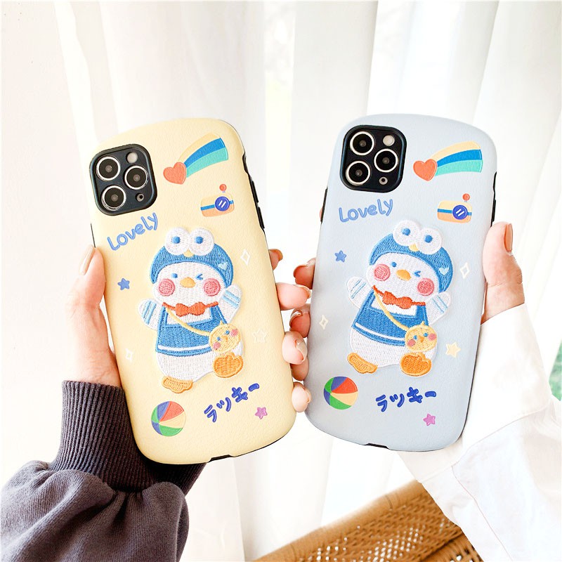 Ốp lưng iphone Vịt Béo thêu viền cong chống va đập 5/5s/6/6plus/6s/6splus/7/7plus/8/8plus/x/xs/11/12/pro/max/plus/promax | BigBuy360 - bigbuy360.vn