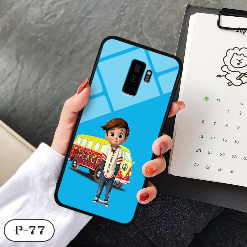 [Mã ELORDER5 giảm 10K đơn 20K] Ốp kính in hình cute Samsung S9 Plus