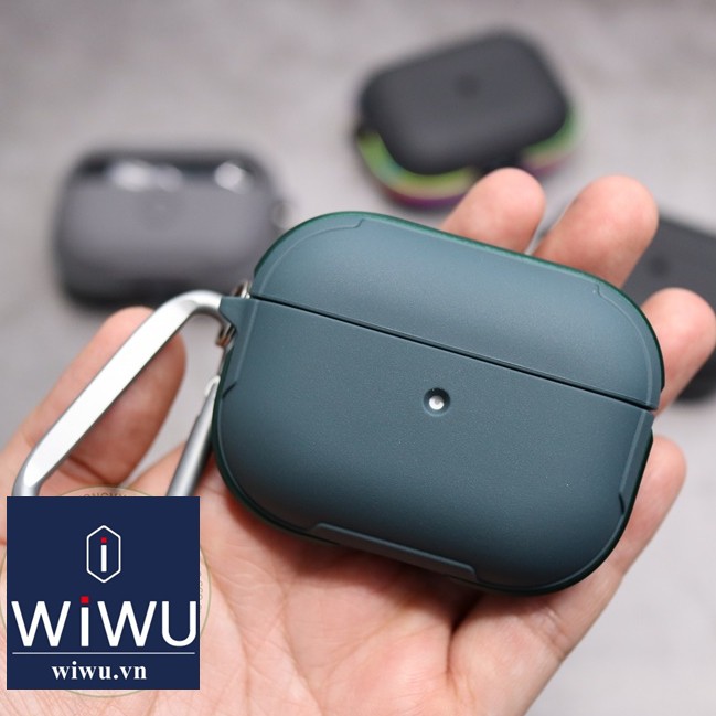 WIWU DEFENSE CASE Apple Airpods Pro , Airpod 3 2021 . Ốp viền kim loại chống sốc cho Airpod cao cấp chính hãng