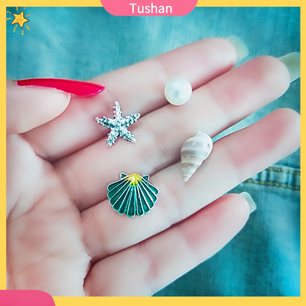 Bộ 4 khuyên tai nữ phong cách bãi biển xinh xắn