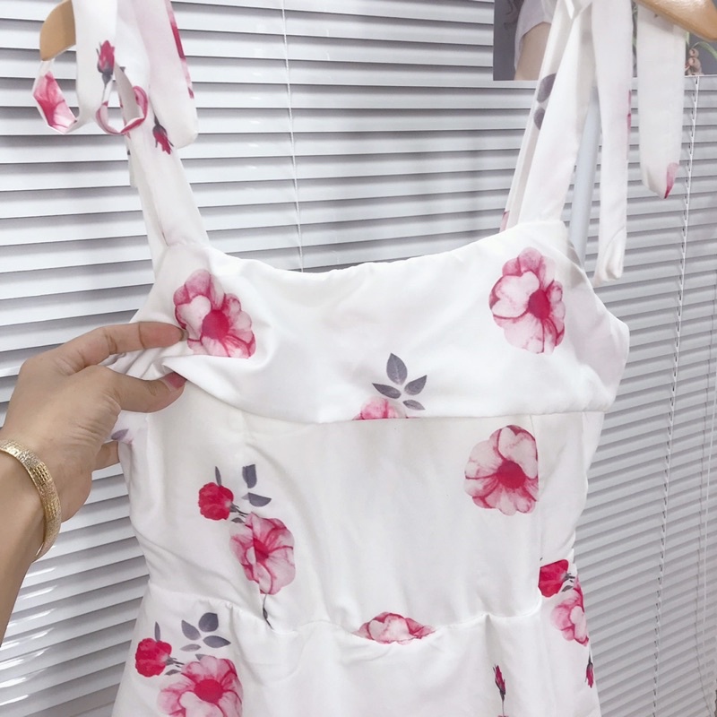 [ 𝐅𝐑𝐄𝐄 𝐒𝐇𝐈𝐏 ]   VÁY HOA 3D DÀI TAY CHUN EO CÚC NGỌC ,HÀNG THIẾT KẾ CAO CẤP