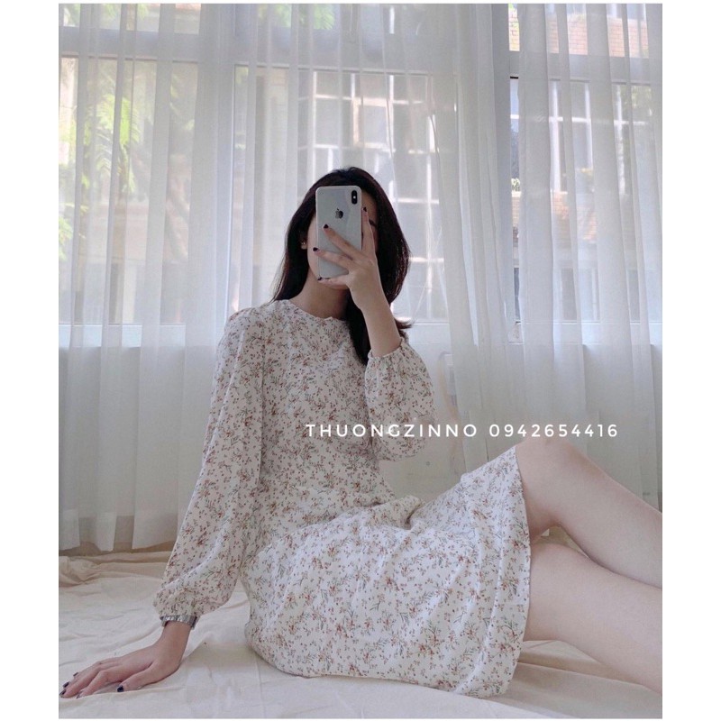 [Ảnh thật/Video Váy hoa cỏ dáng dài Hàn Quốc - Đầm hoa nhí vintage phong cá | BigBuy360 - bigbuy360.vn