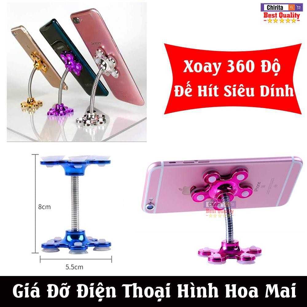 [GIÁ HỦY DIÊT] Đế Hít Điện Thoại Xoay 360 Hình Hoa Mai Cho Xe Hơi. | BigBuy360 - bigbuy360.vn