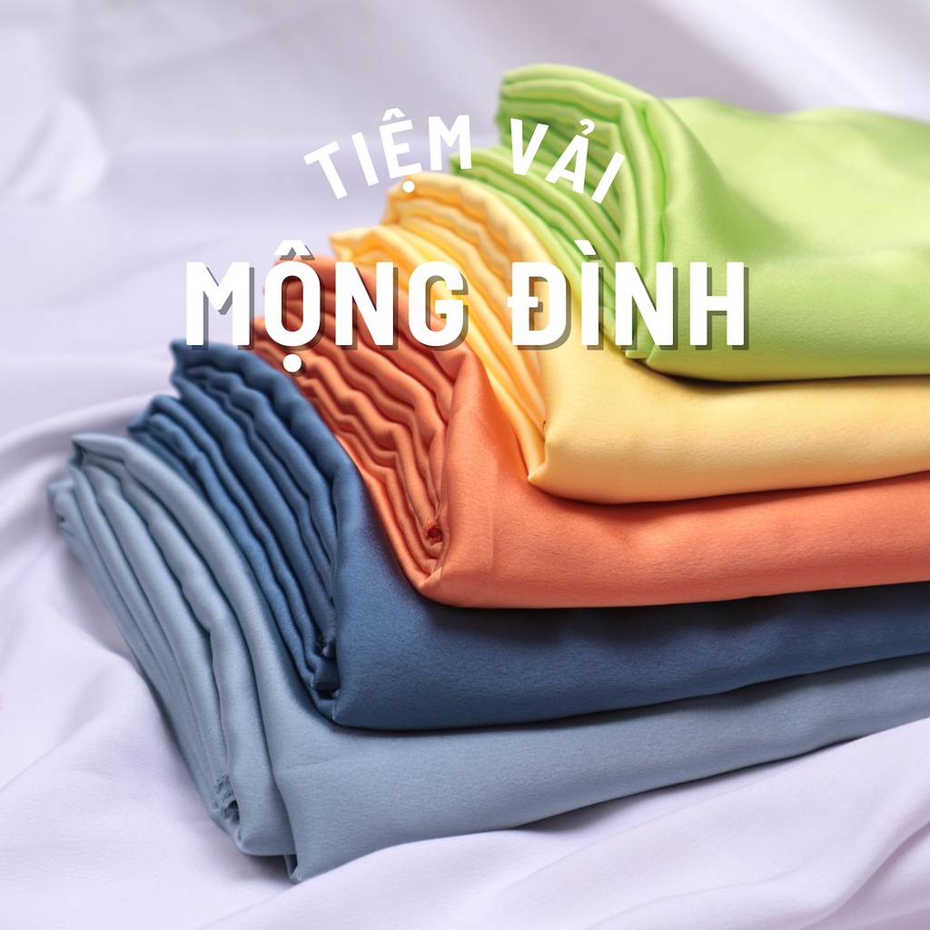 Vải Satin Cao Cấp Tone Xanh