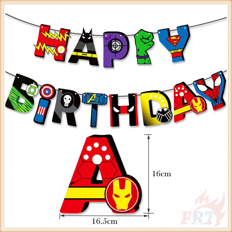 ♦ Trang Trí Tiệc - Banner ♦ Banner Trang Trí Sinh Nhật Hình Marvel Super Hero Series 01