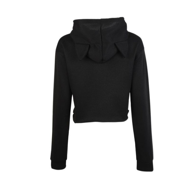 Áo hoodie dài tay có nón phối tai mèo xinh xắn cho nữ