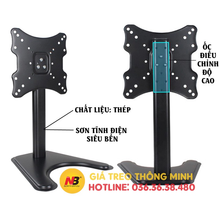 Chân đế tivi đa năng DZV9 - phù hợp với mọi màn hình 14 - 35 inch - Chân đế màn hình máy tính để bàn đa năng