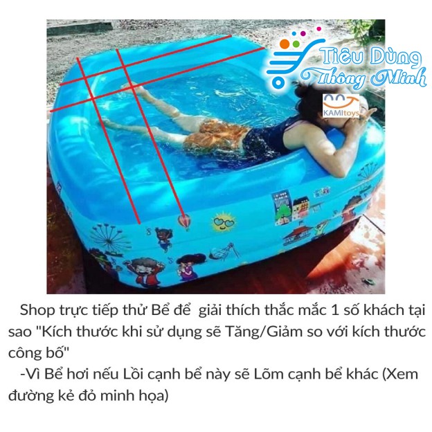 Hồ bơi cho bé, bể bơi bơm hơi thành cao cho trẻ em - Tiêu Dùng Thông Minh Shop