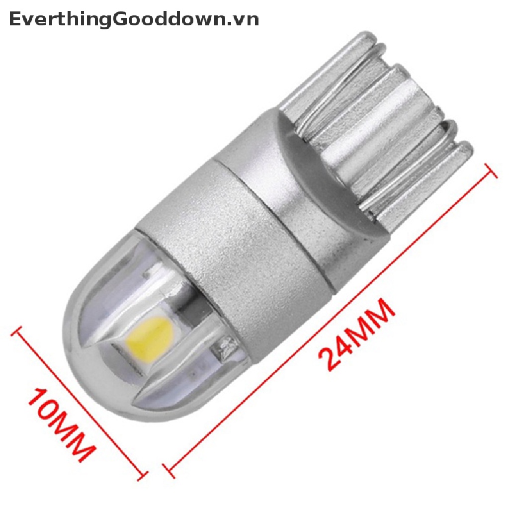 10 Đèn LED T10 3030 2SMD W5W 194 168 6W Ánh Sáng Trắng