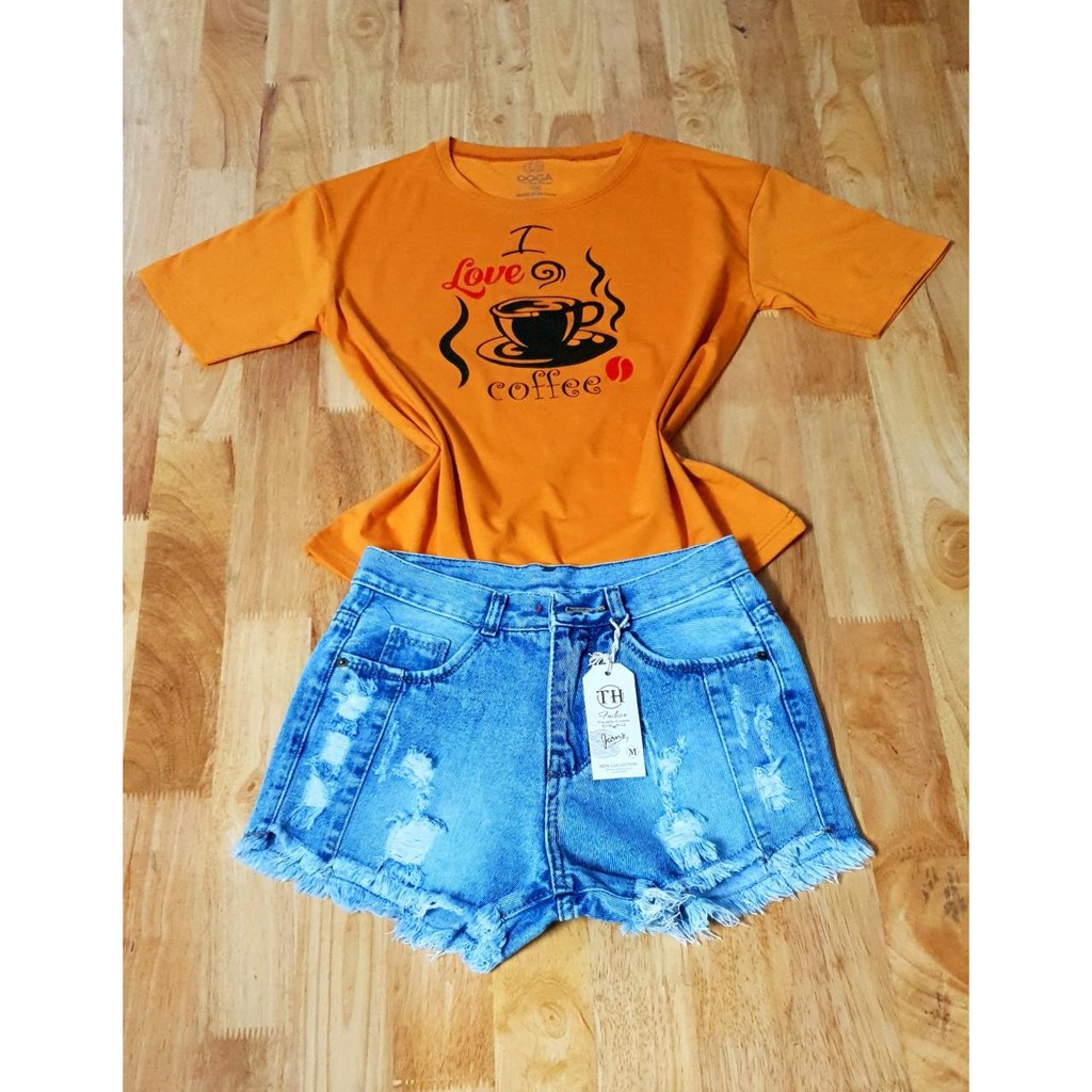 Áo Phông Form Rộng 💟FREESHIP💟Giảm 45k Khi Mua Từ 500k - Áo thun nữ cao cấp tay ngắn in chữ I Love M75 | BigBuy360 - bigbuy360.vn