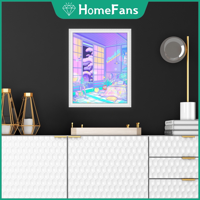 Bộ Tranh Đính Đá 5D Tự Làm Hình Phong Cảnh Đường Phố 30x40cm/40x50cm Trang Trí Nhà Cửa